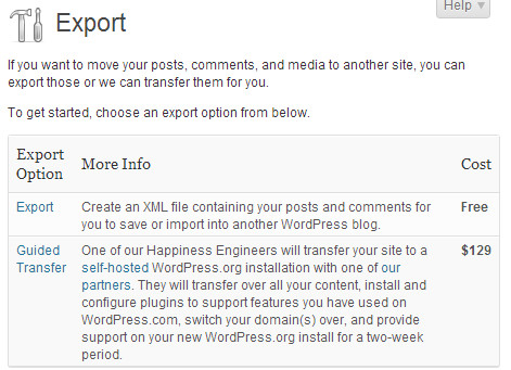 export wordpress ke self hosting